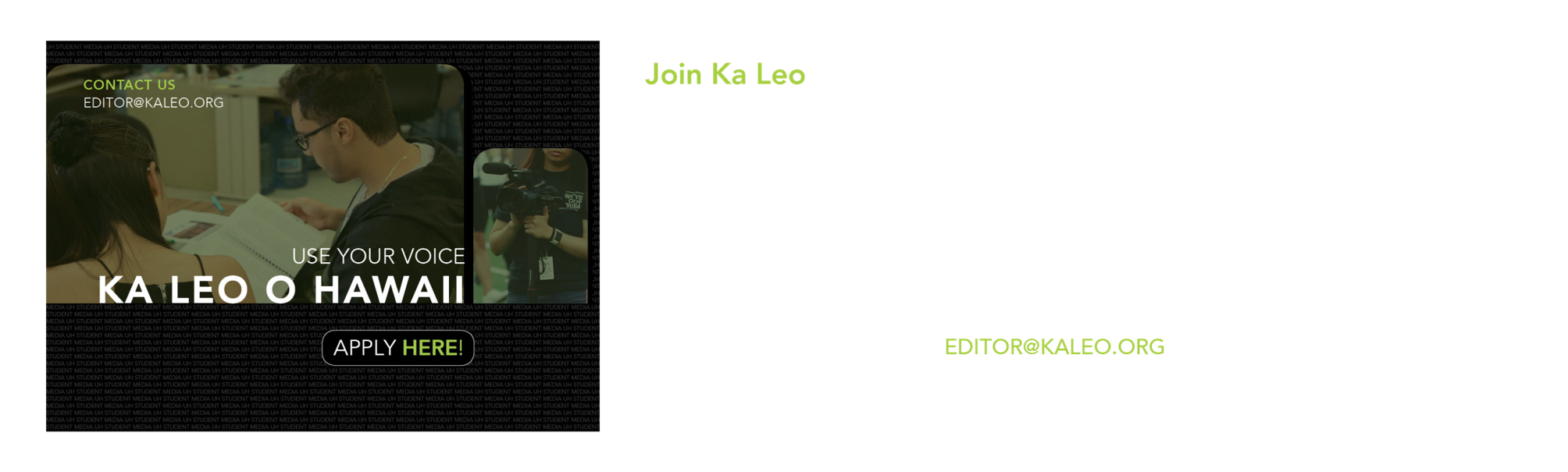 Join Ka Leo O Hawaiʻi